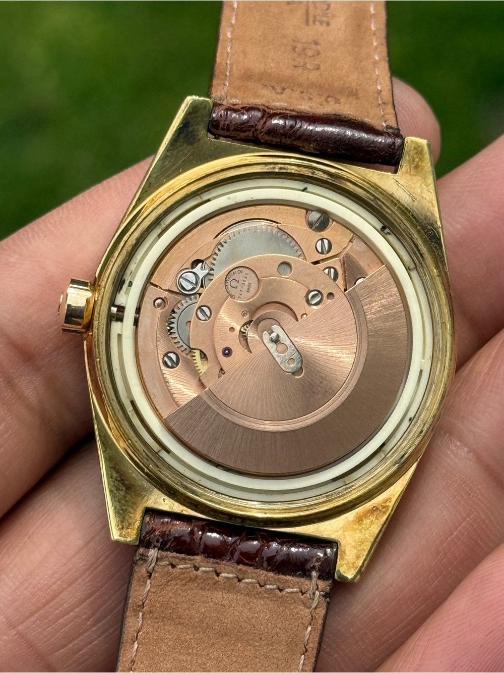 Omega Geneve Vintage Automatic Caliber 1481 Men's Watch brown leather strap - Picture 10 of 12